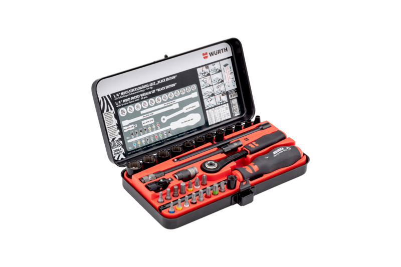 1/4 Zoll Multi-Steckschlüssel-Satz Black Edition 34-teilig