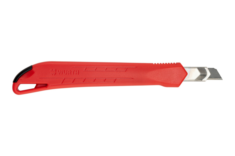 1K-Cutter-Messer mit Schieber CUTTER-ROT-H9MM-L140MM