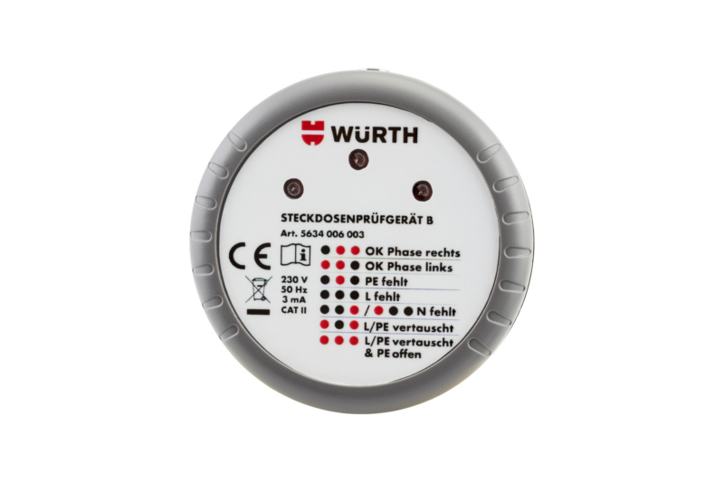 Steckdosenprüfgerät B PRUEF-STECKDOSE-SCHUTZKONTAKT-230V/50HZ