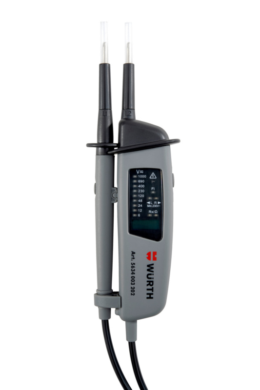ELMO®  zweipoliger Spannungsprüfer DUO PLUS mit FI/RCD Auslösetest