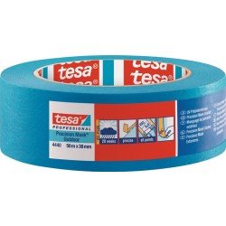 Präzisionskrepp 4440 Außen UV PLUS glatt blau L.50m B.38mm Rl.TESA