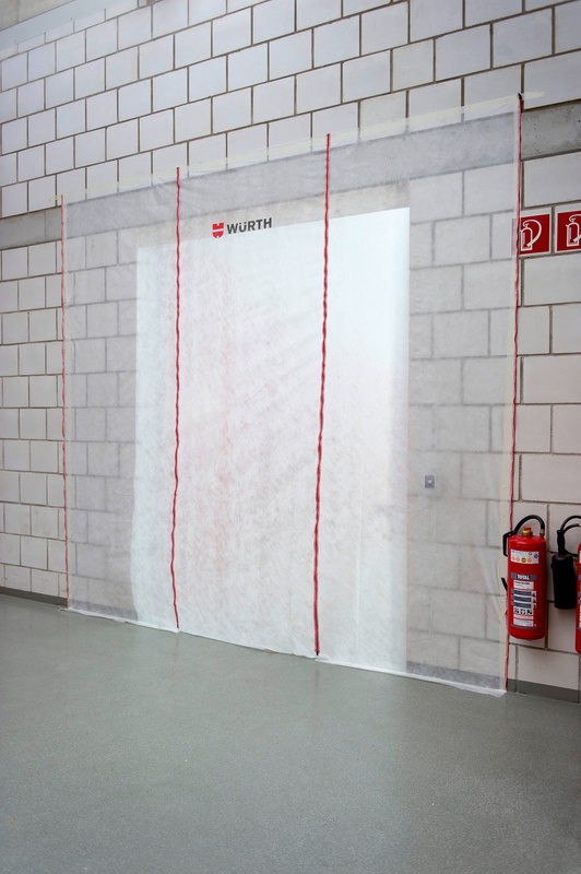 Staubschutzwand-Set STAUBSHTZ-SORT-KLEBBA-L3,2XB3,3M-3TLG