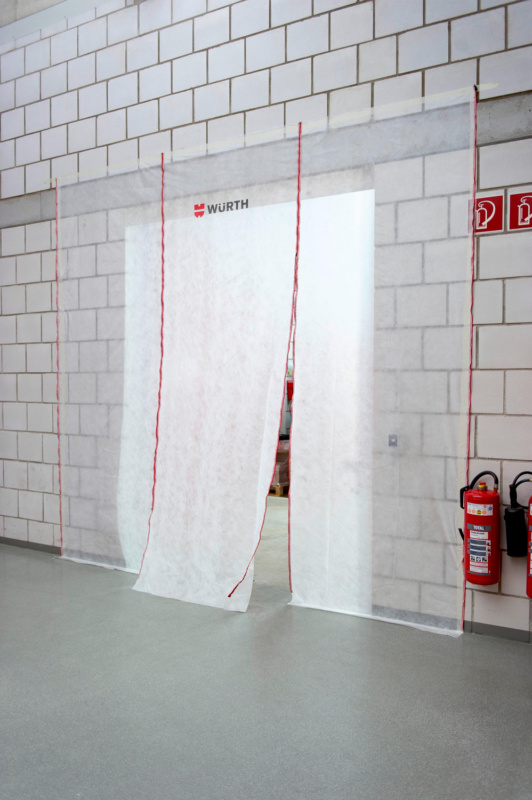 Staubschutzwand-Set STAUBSHTZ-SORT-KLEBBA-L3,2XB3,3M-3TLG