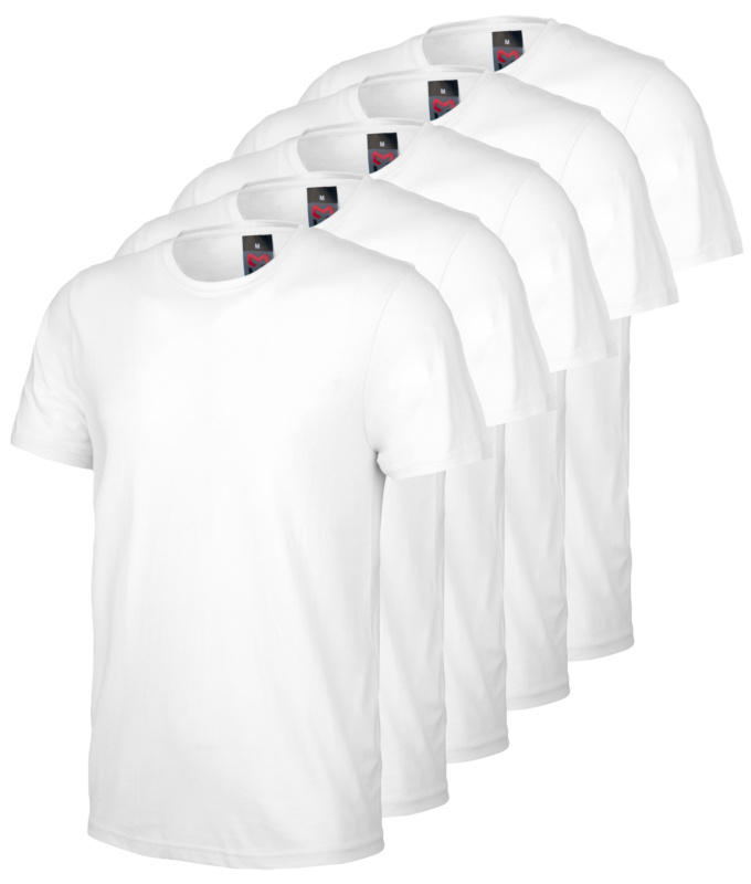 5er Pack kurzärmelige T-Shirts JOB+