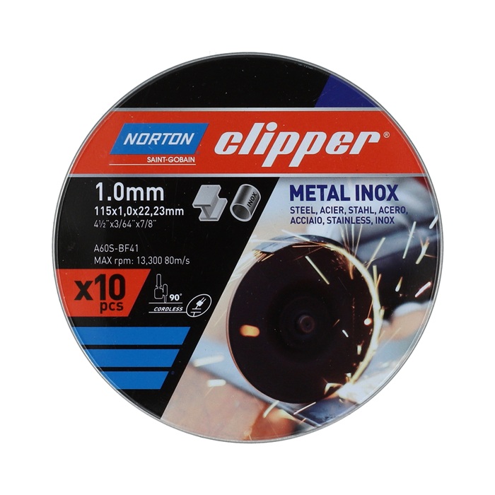 Trennscheibe D115x1,0mm Typ 41 Metall-Inox 13300 min-1 10 St.