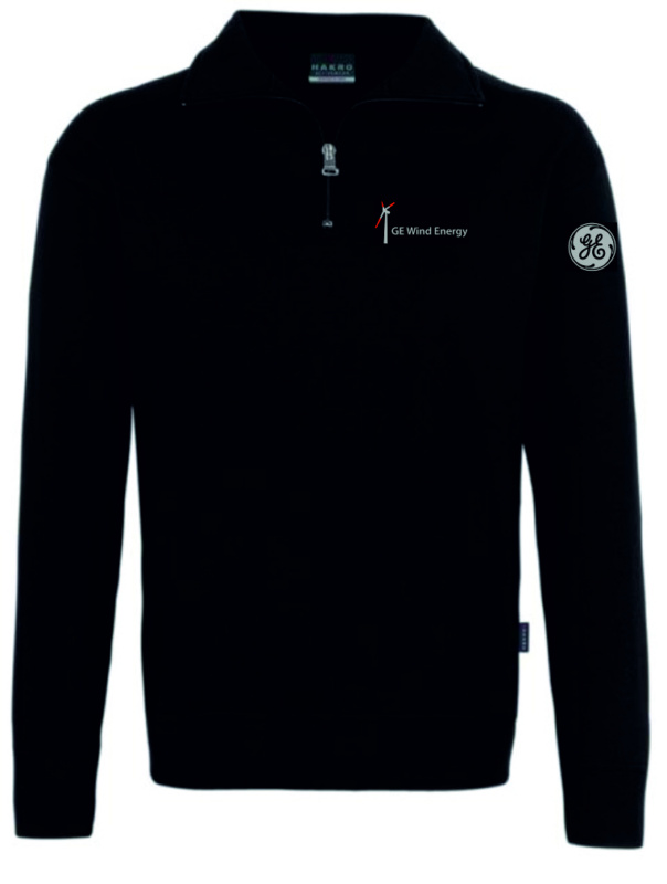 Arbeitsjacke GE ZIP-SWEATSHIRT SCHWARZ GR. S