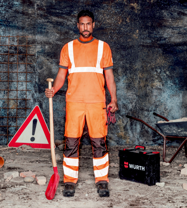 WÜRTH MODYF NEON Warnschutz Bundhose Klasse 2 BUNDHOSE NEON ORANGE/GRAU 25