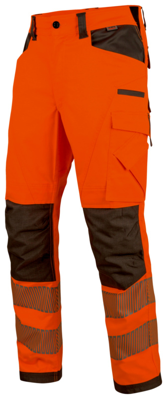Winter-Warnschutzbundhose Neon Klasse 2 BUNDHOSE WINTER NEON ORANGE/GRAU 62