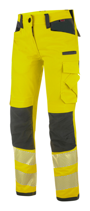 WÜRTH MODYF Neon Warnschutz Bundhose Damen BUHO NEON DAMEN GELB/GRAU 52