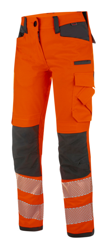 WÜRTH MODYF Neon Warnschutz Bundhose Damen BUHO NEON DAMEN ORANGE/GRAU 50