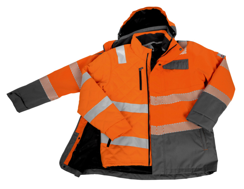 Warnschutz-Parka Neon 3in1 Klasse 3 PARKA 3IN1 NEON ORANGE/GRAU 4XL