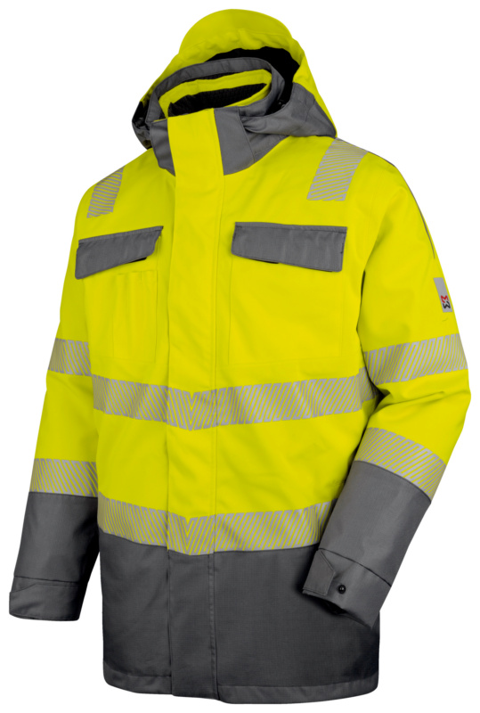 WÜRTH MODYF NEON Warnschutz Parka 3-in-1 Klasse 3 PARKA 3IN1 NEON GELB/GRAU L