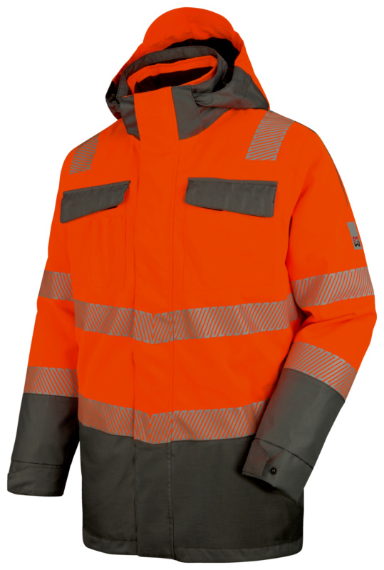 Warnschutz-Parka Neon 3in1 Klasse 3 PARKA 3IN1 NEON ORANGE/GRAU 6XL