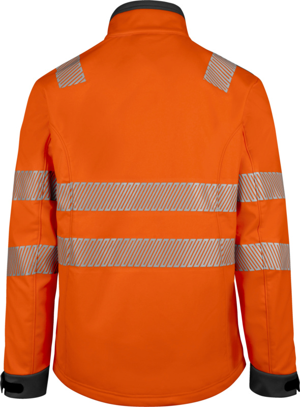 Warnschutz-Softshelljacke Neon Klasse 3 SOFTSHELLJACKE NEON ORANGE/GRAU XS