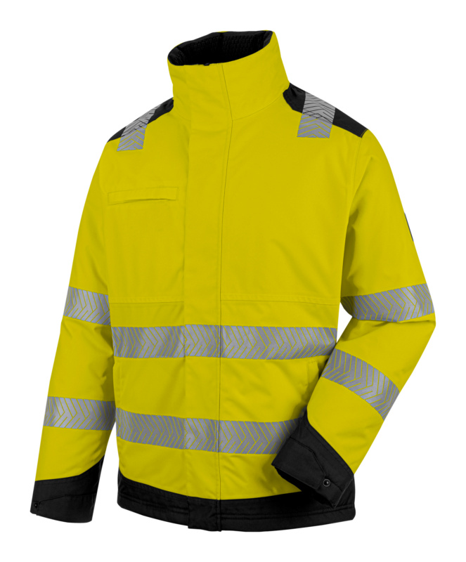 Fluoreszierender Warnschutz-Parka WINTERJACKE FLUO GELB/ANTHRAZIT 3XL