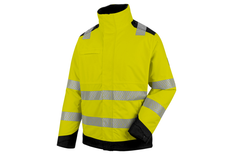 Fluoreszierender Warnschutz-Parka WINTERJACKE FLUO GELB/ANTHRAZIT 5XL