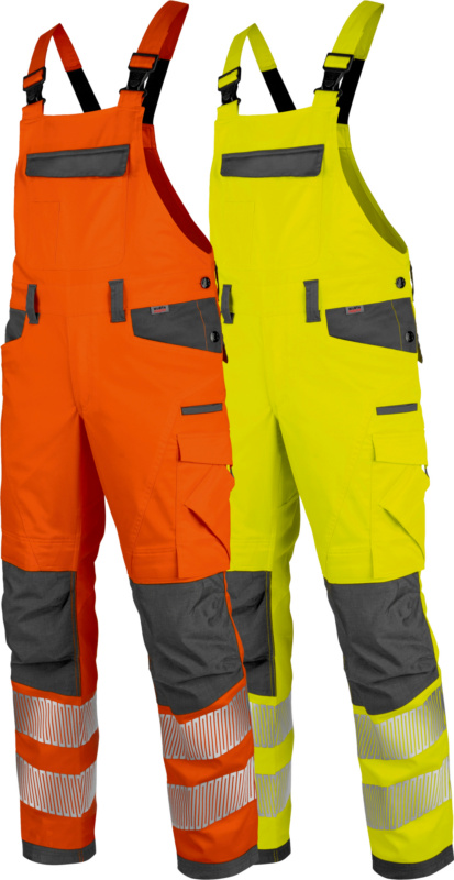 WÜRTH MODYF NEON Warnschutz Latzhose Klasse 2 LATZHOSE NEON ORANGE/GRAU 30