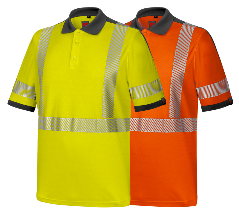 Warnschutz-Poloshirt Neon Klasse 2 POLOSHIRT NEON GELB/GRAU 5XL