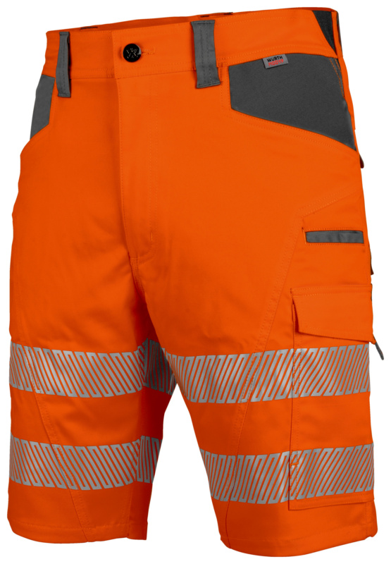 WÜRTH MODYF NEON Warnschutz Shorts Klasse 1 BERMUDA NEON ORANGE/GRAU 62