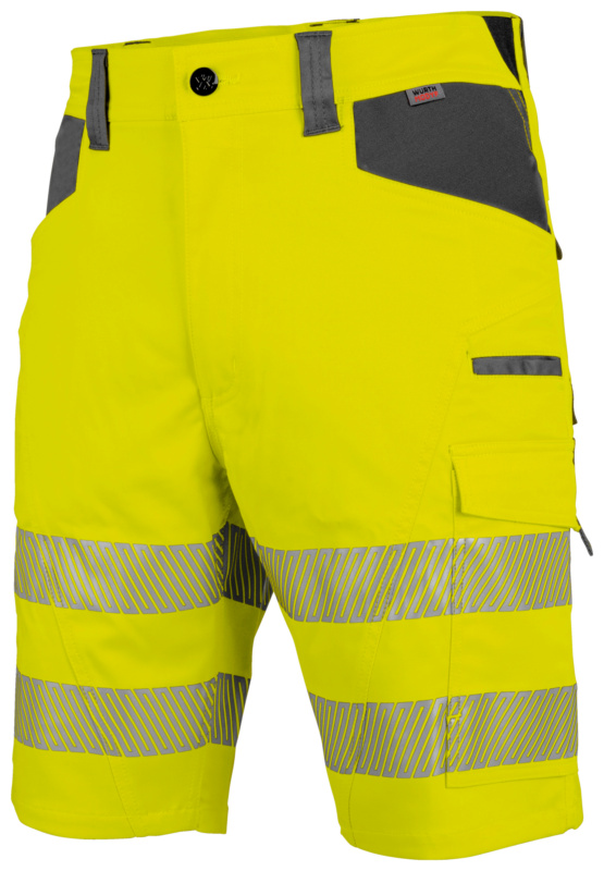 WÜRTH MODYF NEON Warnschutz Shorts Klasse 1 BERMUDA NEON GELB/GRAU 50