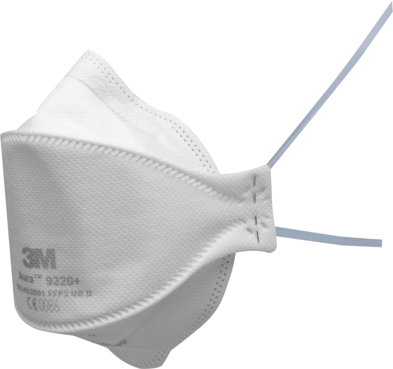 Atemschutzmaske Komfort-gefaltet 3M 9320+ AURA ATEMSCH.FFP2NRD, 10-FACHER GW