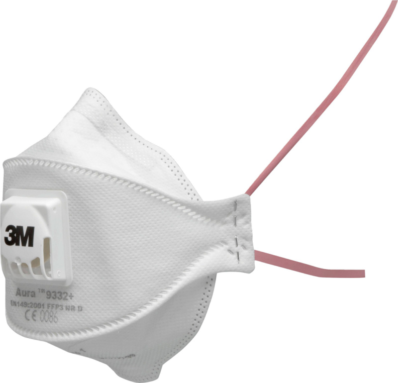 Atemschutzmaske Komfort-gefaltet 3M 9332+ AURA ATEMSCH.FFP3NR D, M VENT