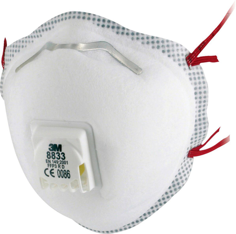 Atemschutzmaske FFP3 R D Komfort – vorgeformt 3M 8833 ATEMSCHUTZMASKE FFP3