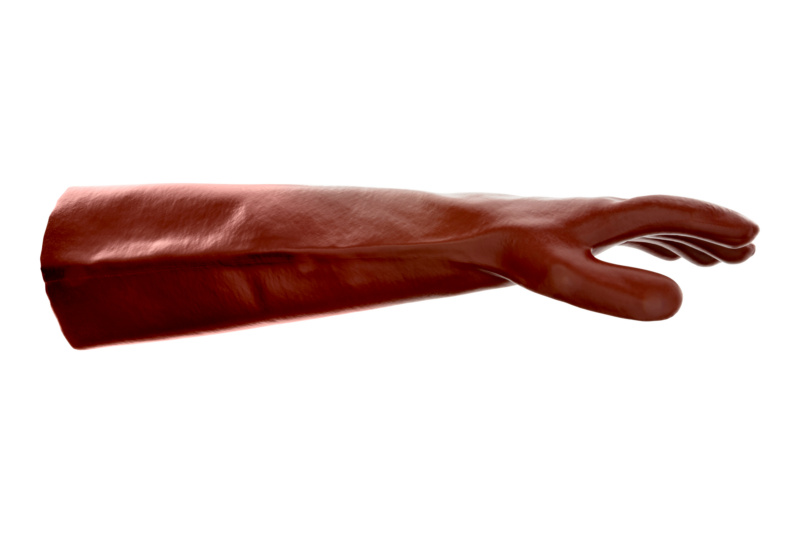 Chemikalienschutzhandschuh PVC mit Trägergewebe SHTZHNDSHH-CHEM-PVC-M.TRGGWB-580