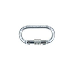 Schraubkarabiner oval mit Schraubsicherung