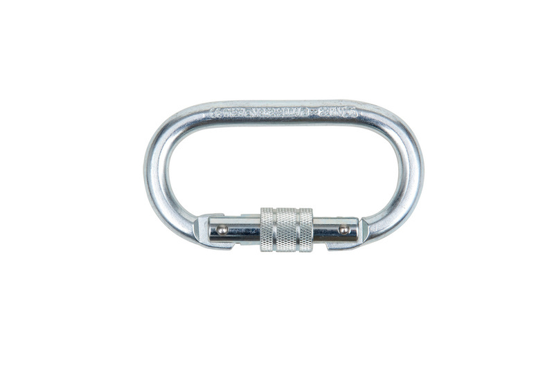 Schraubkarabiner oval mit Schraubsicherung