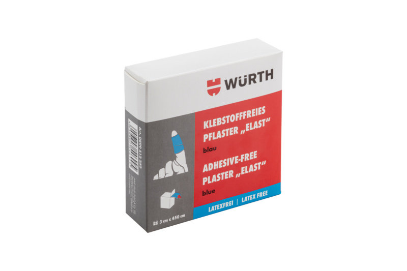 Klebstofffreies Pflaster blau Elast latexfrei PFLST-LATXFREI-ELAST-BLAU-3X450CM