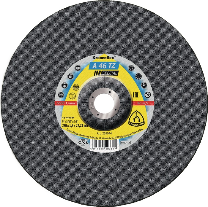 Trennscheibe A 46 TZ Special D115x1,6mm ger.INOX Bohr.22,23mm KLINGSPOR