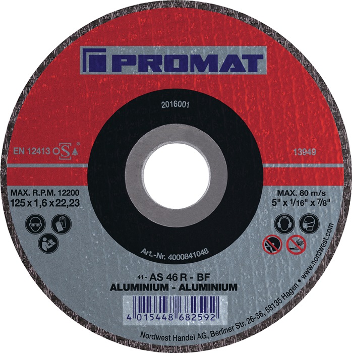Trennscheibe ALU D125x1,6mm ger.Alu.Bohr.22,23mm PROMAT