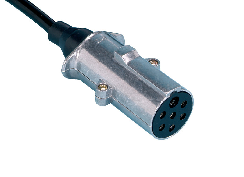Wendelleitung 7-polig 24 V 24 V mit Alustecker