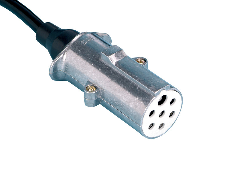 Wendelleitung 7-polig 24 V 24 V mit Alustecker