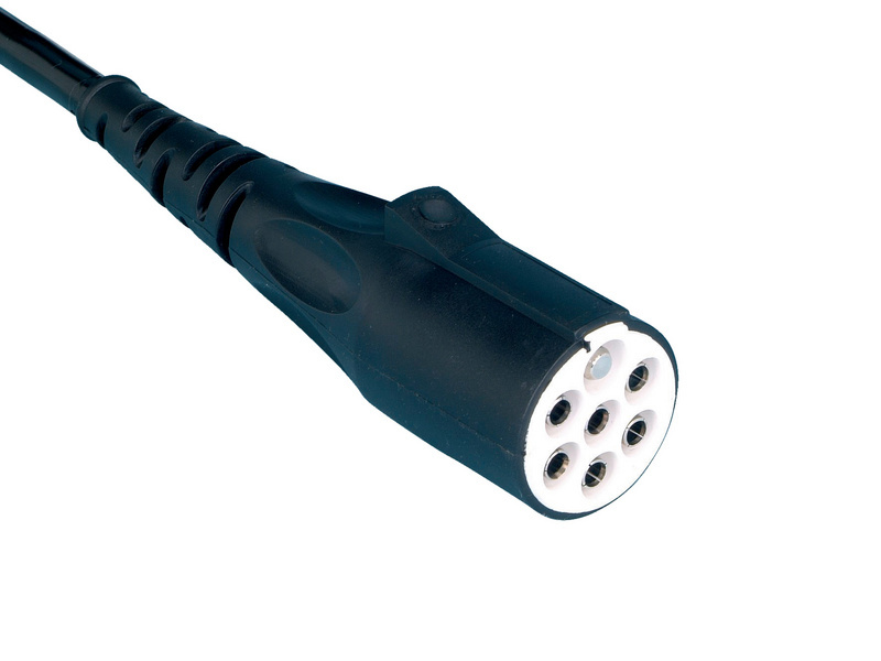 Wendelleitung 7-polig 24 V 24 V mit Kunststoffstecker