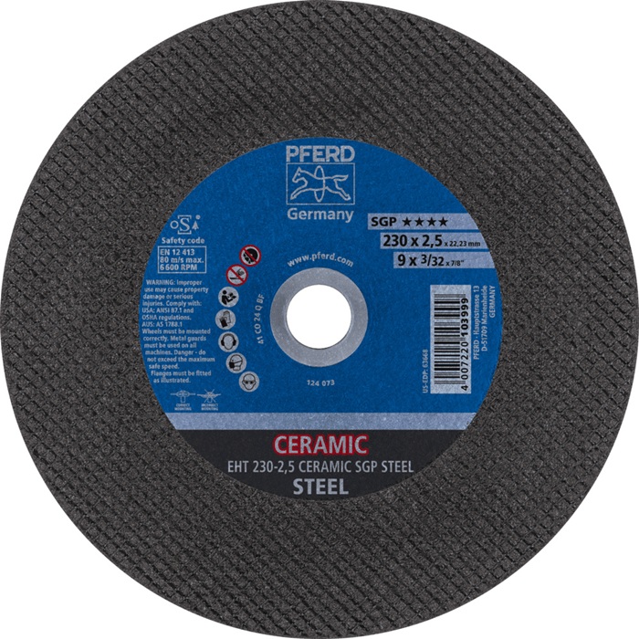 Trennscheibe Ceramic SGP Steel D230x2,5mm ger.STA PFERD