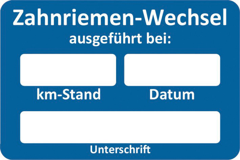 Kundendienst-Aufkleber KDEDIENSTKLEB-ZAHNRIEMEN-250STK
