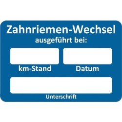 Kundendienst-Aufkleber KDEDIENSTKLEB-ZAHNRIEMEN-250STK