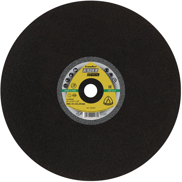 Trennscheibe A 924 R Special D356x4mm ger.STA Bohr.20mm KLINGSPOR