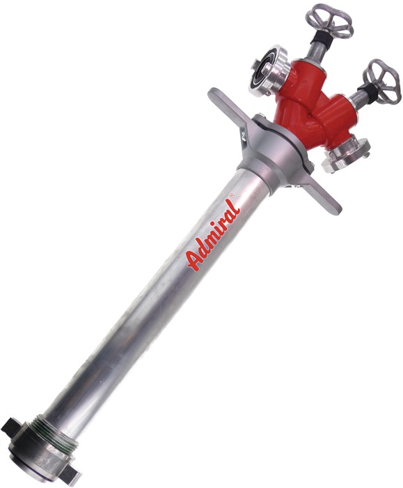 Hydrantenstandrohr STORZ Alu.DN 80 2xC-Abgang,2 Ventile ADMIRAL