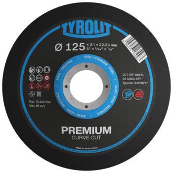 Trennscheibe PREMIUM CURVE CUT D125x2mm 28 Bohr.22,23mm TYROLIT