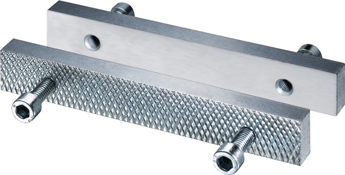 Schraubstockbacke HEUER Front Backen-B.120mm glatt/geriffelt