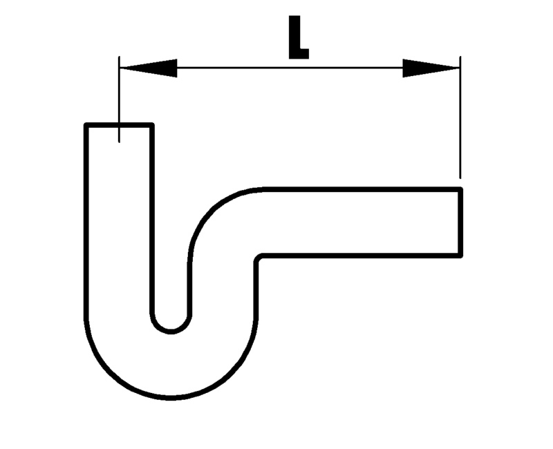 Röhrensiphon Standard 1 ¼"x32mm verchromt