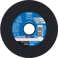 Trennscheibe SG STEELOX D125x1,6mm ger.INOX Bohr.22,23mm PFERD