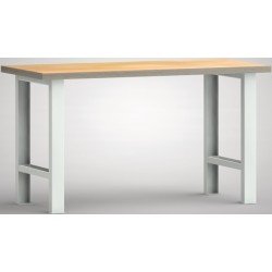Werkbank B1500xT700xH840mm Buche Multiplex lichtgrau