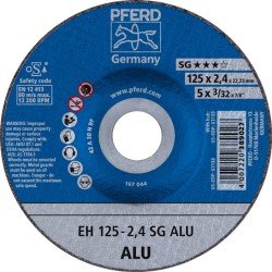 Trennscheibe SG ALU D125x2,4mm gekr.Alu.Bohr.22,23mm PFERD