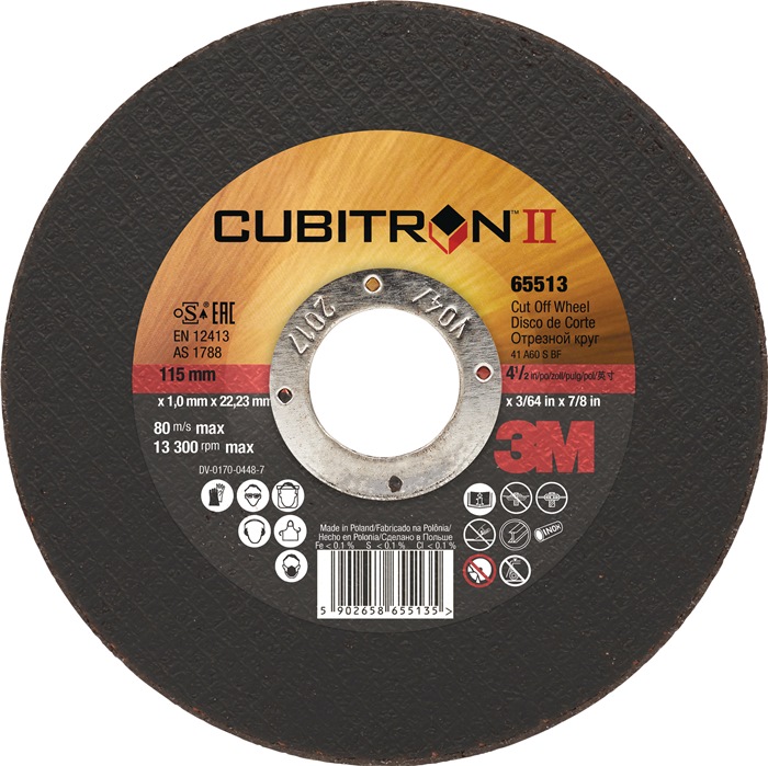 Trennscheibe Cubitron™ II D125x1mm ger.INOX Bohr.22,23mm 3M