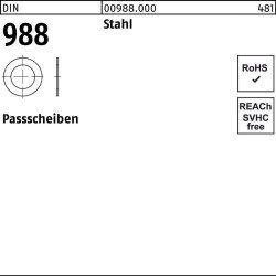 Paßscheibe DIN 988 17x 24x0,15 Stahl 2000 Stück