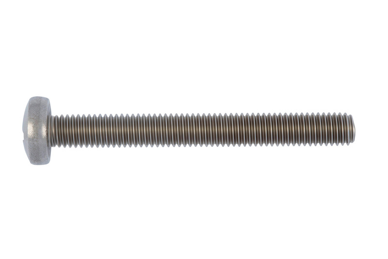 Linsenschraube mit Kreuzschlitz H 4 x 80 DIN 7985, Edelstahl A4, blank